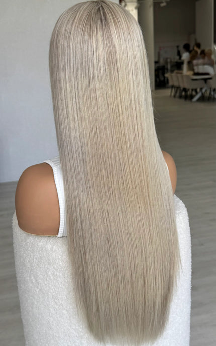 human hair medical blonde wig australia 26 inch length. 