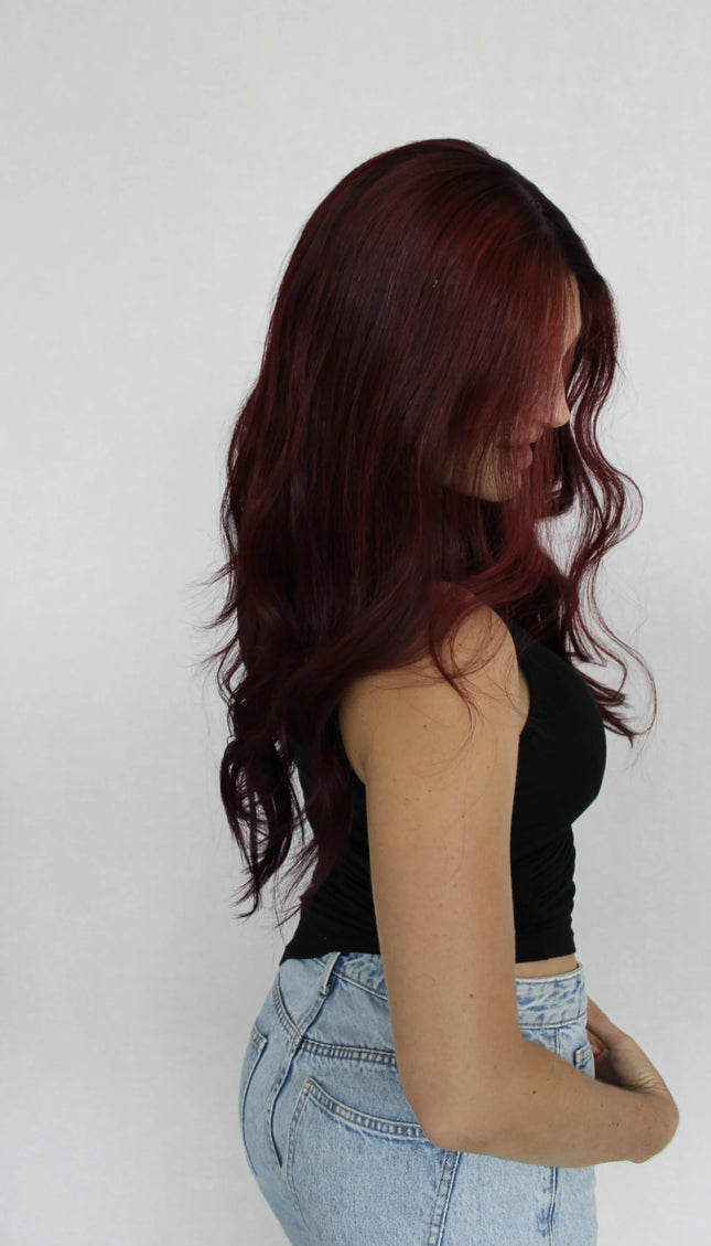 medical glueless lace front wig hand coloured in australia.