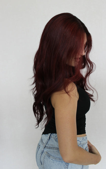 medical glueless lace front wig hand coloured in australia.