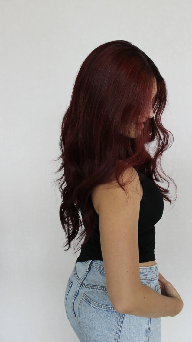 medical glueless lace front wig hand coloured in australia.