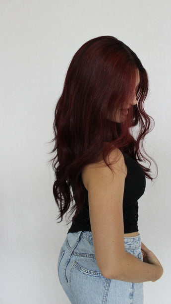 medical glueless lace front wig hand coloured in australia.