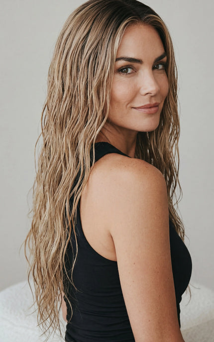 realistic medical grade natural wavy wig. 