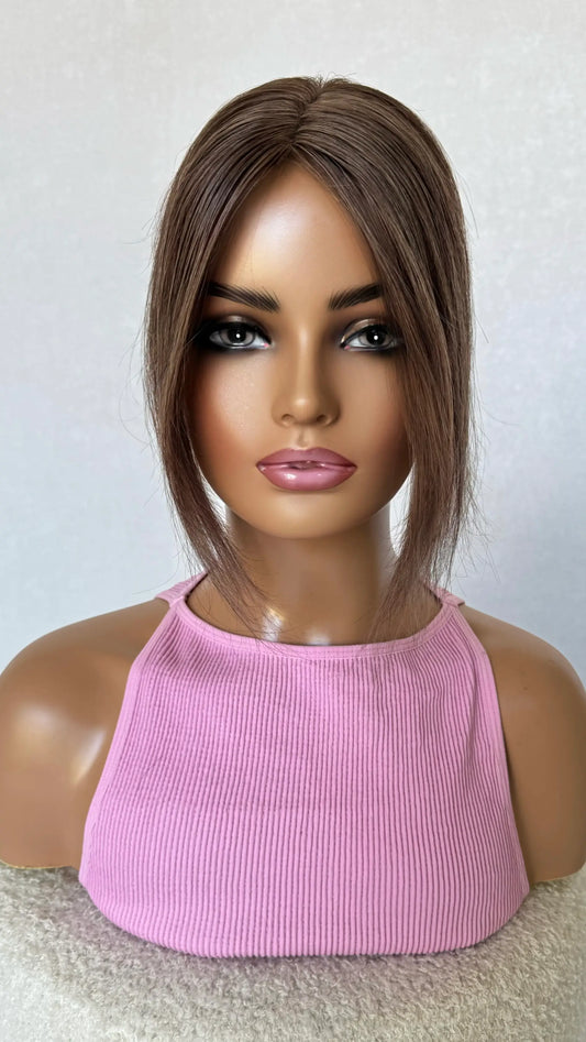 mini topper 10 inch neutral brunette topper
