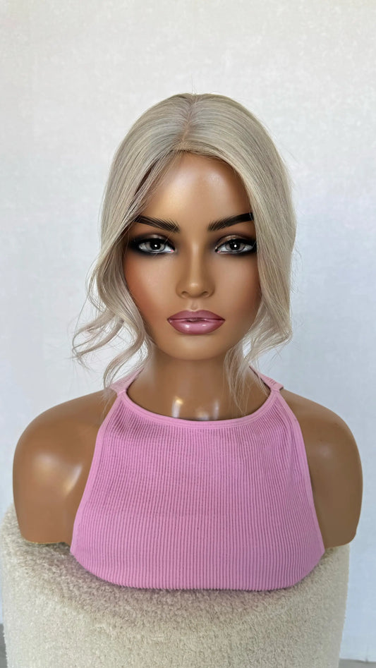 pearl blonde small topper front on view 12 inch lenght