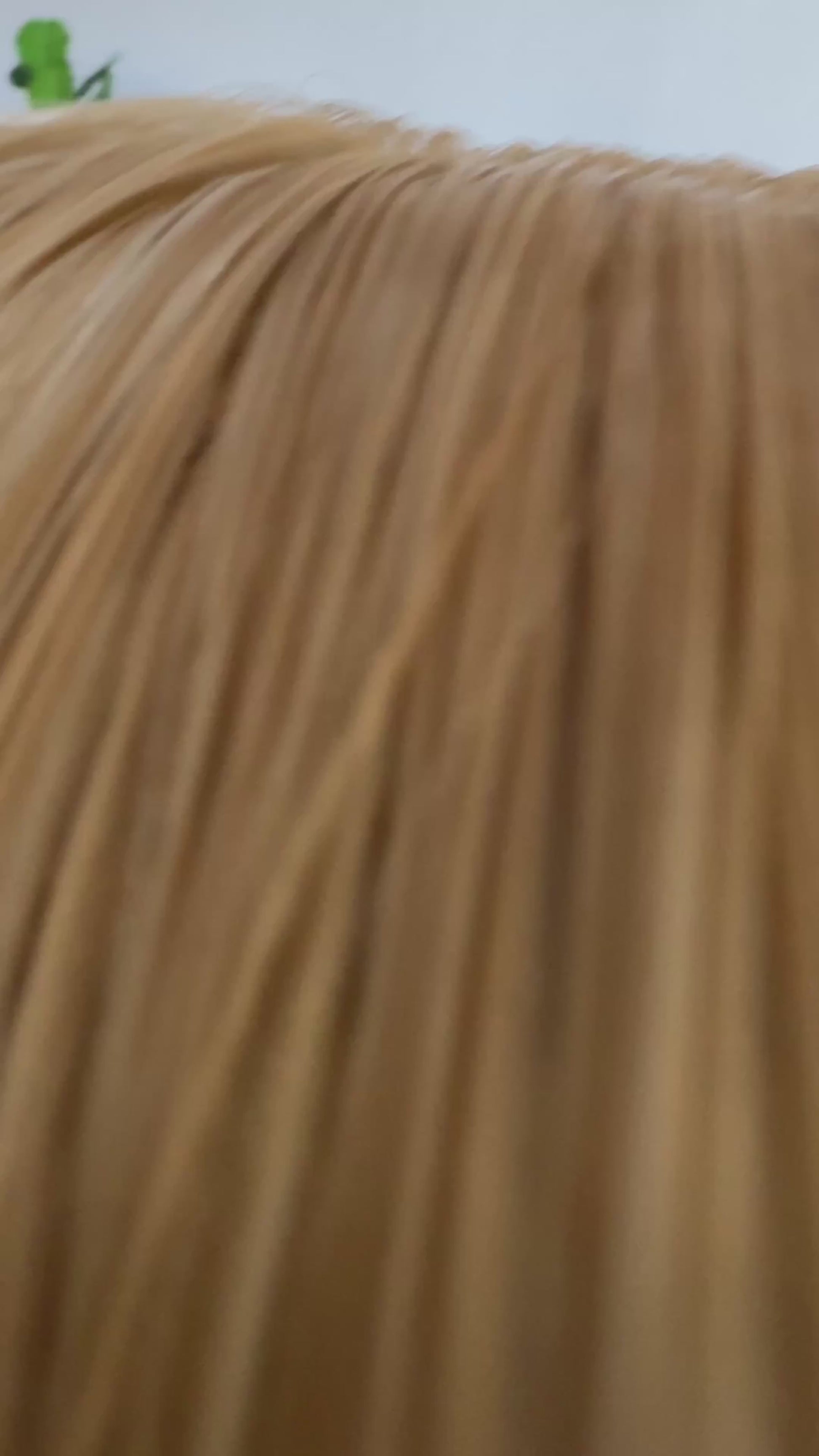 honey wig video. 12-14 inch length,warm honey blonde hair.