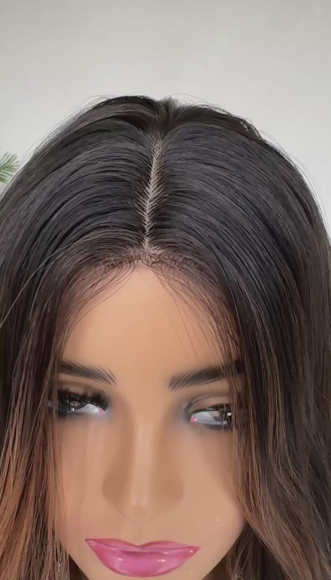 t-part lacefront synthetic wig, heat safe hair. australia. 
