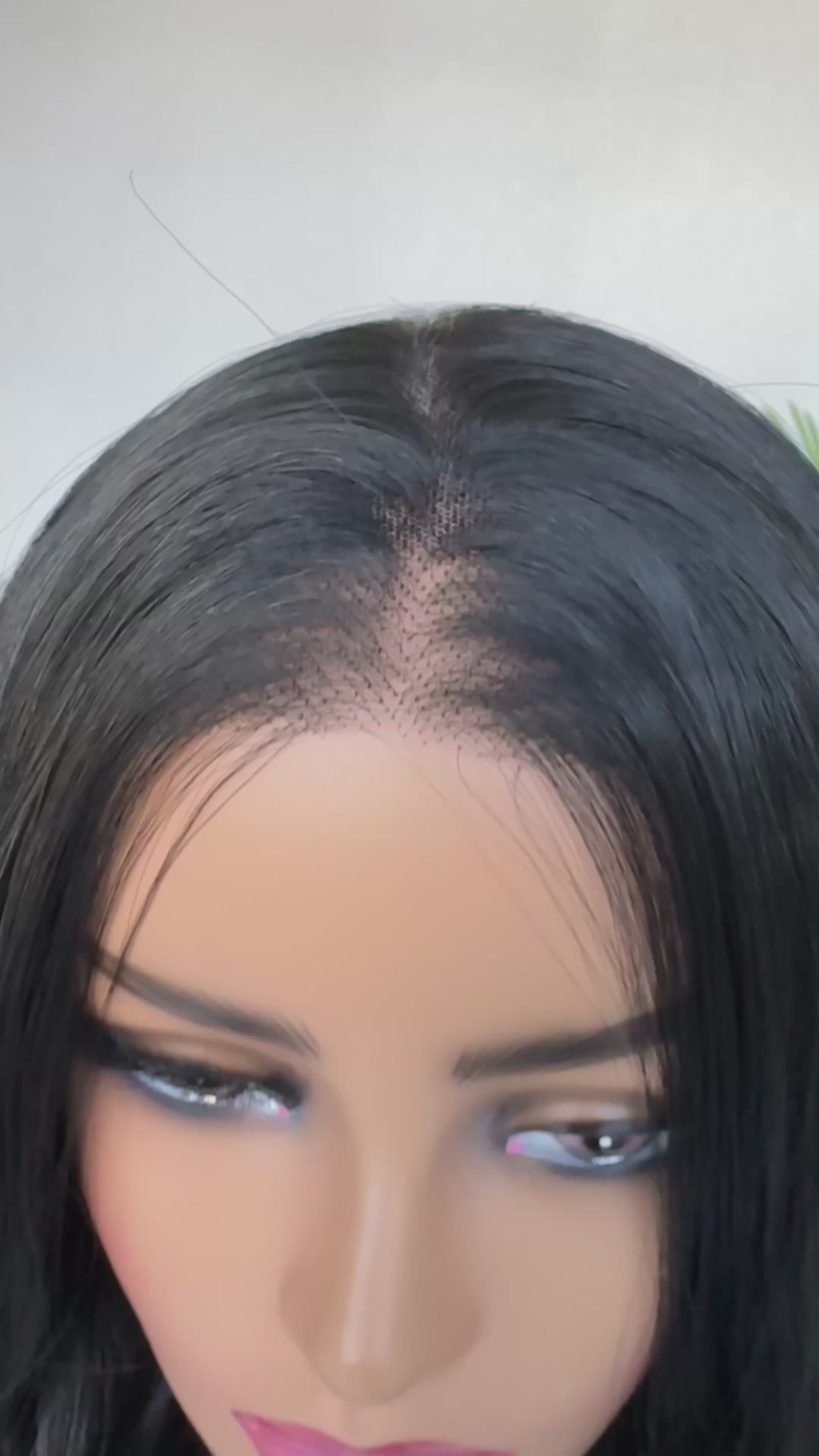 black lacefront wig, gluless wig 