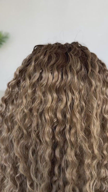 hope curly lacefront synthetic, 28 inch long hair, heat safe wig australia. glueless, medical wig.