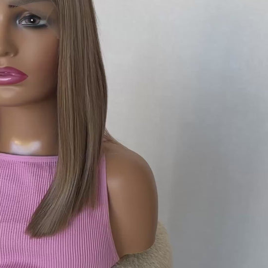 marley 14 inch lacefront long bob wig, glueless heat safe synthetic wig australia.