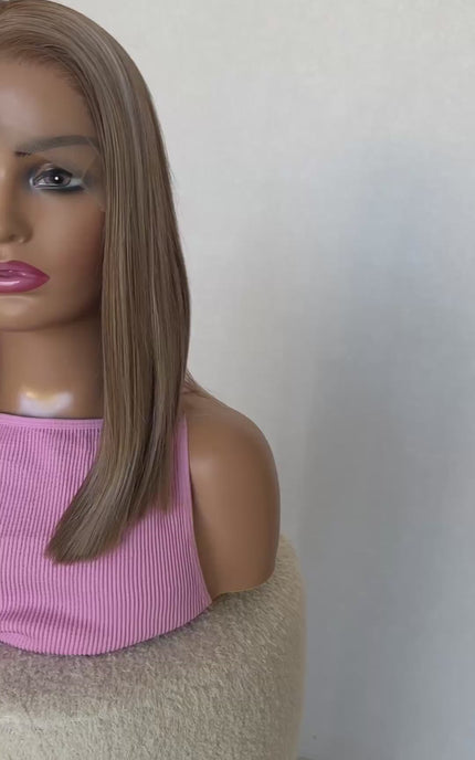 marley 14 inch lacefront long bob wig, glueless heat safe synthetic wig australia.