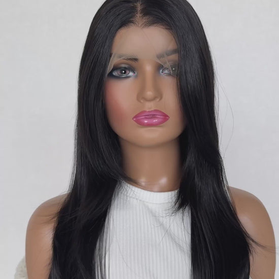 nyx light weightb synthetic, glueless heat safe wig australia, middle part.