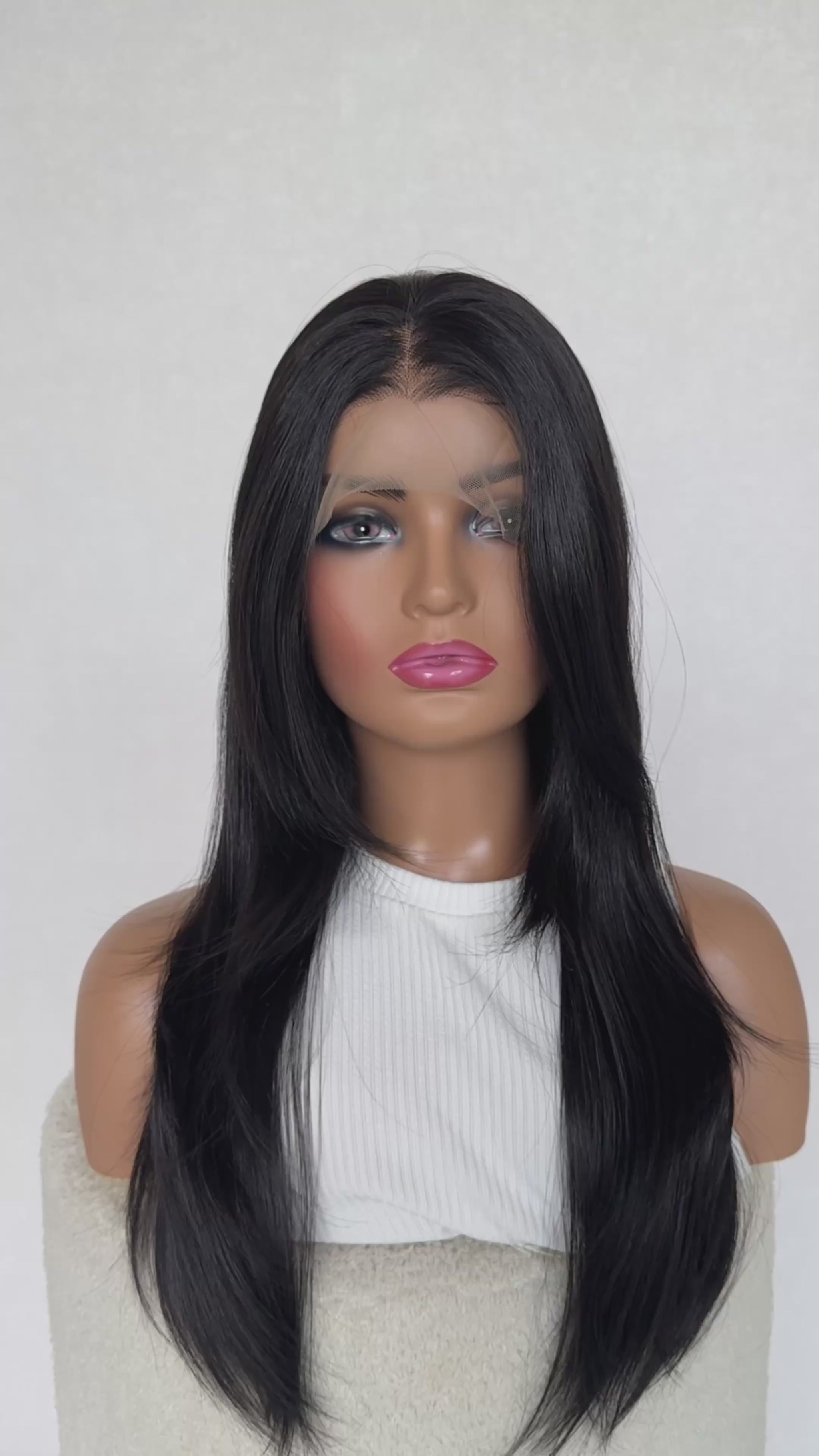 nyx light weightb synthetic, glueless heat safe wig australia, middle part.