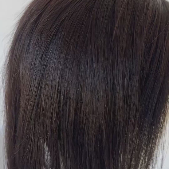 black monofillament topper, human hair 20 inch 