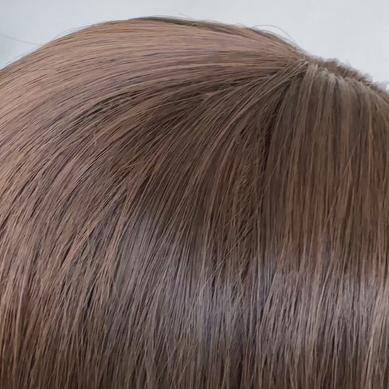 lacefront brunette bob 12 inch with baby hairs, heat safe wig australia.