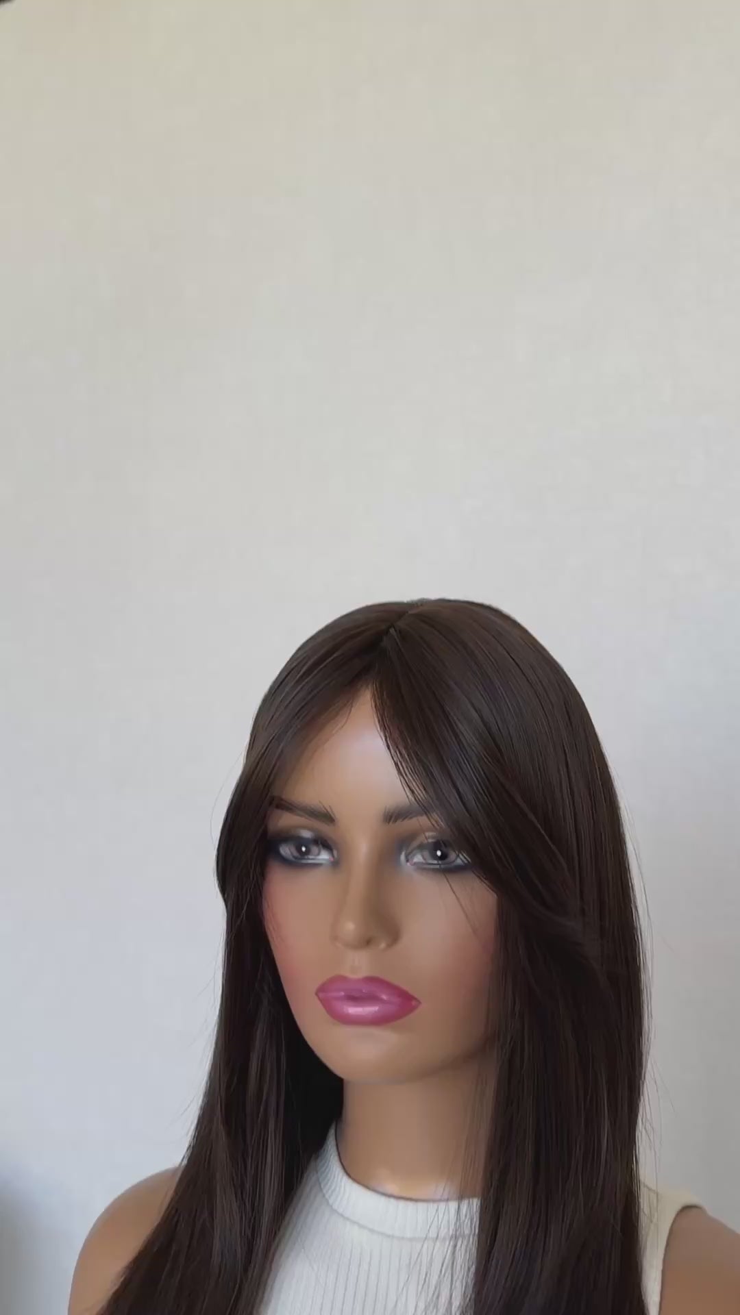truffle synthetic, heat safe synthetic middle part, long layered hair, glueless wigs australia.