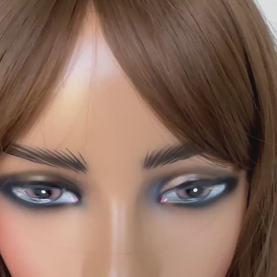 elena synthetic with fringe and middle part
