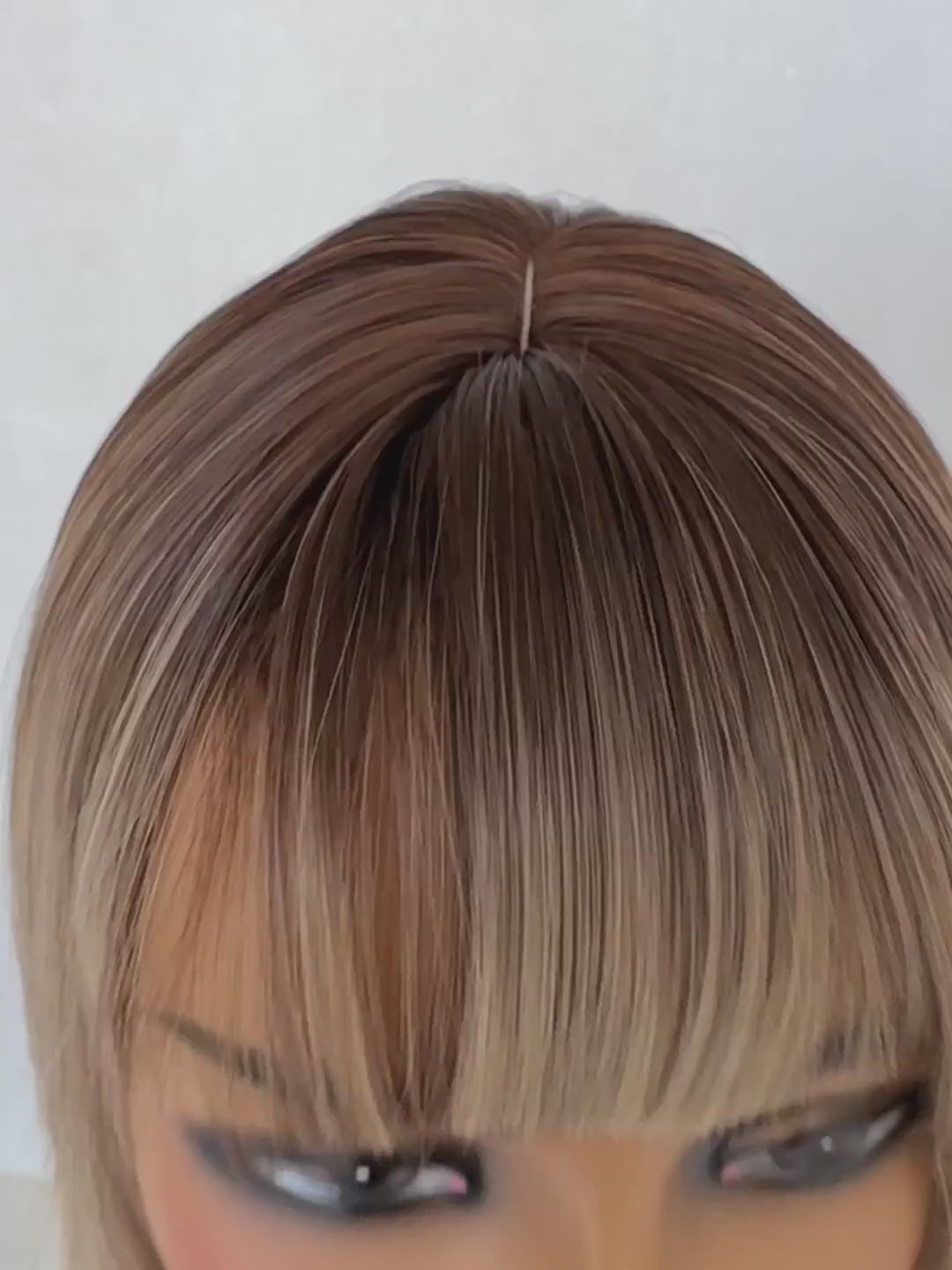 courage wig middle part fringe wig