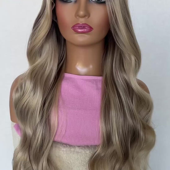 wavy silver lining changable part, dimensional ash blonde hair australia.
