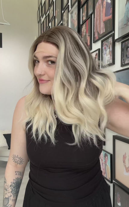 warrior t-part lace front synthetic wig australia, wavy hair.