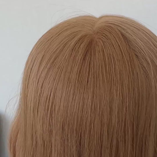 strawberry blonde lace topper with 4x clips, australia wigs/ toppers