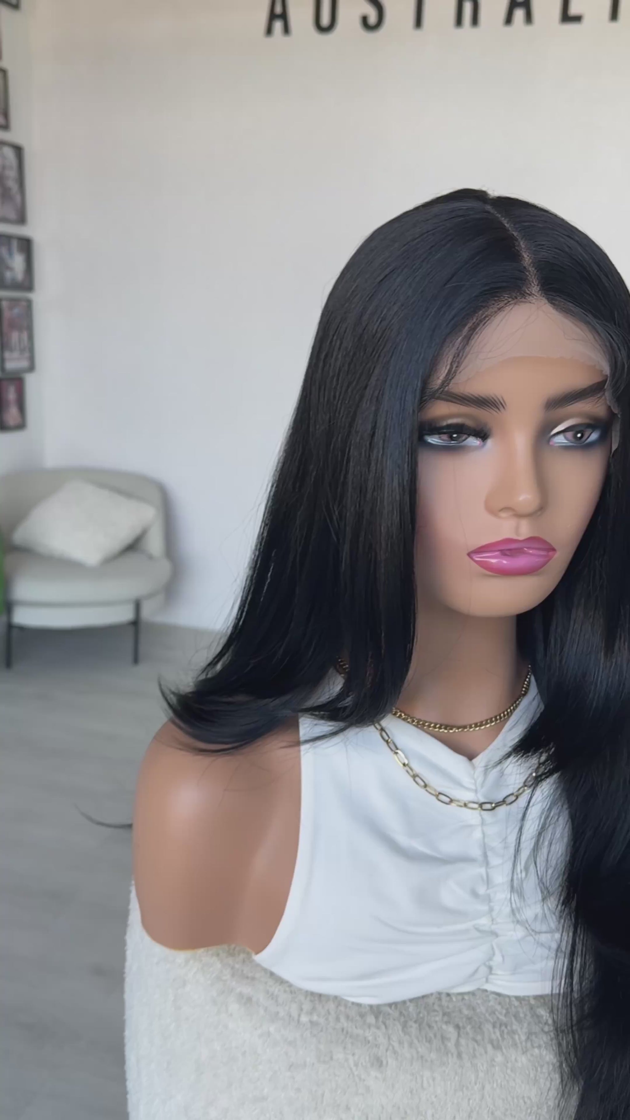 soul black lacefront wig, middle part