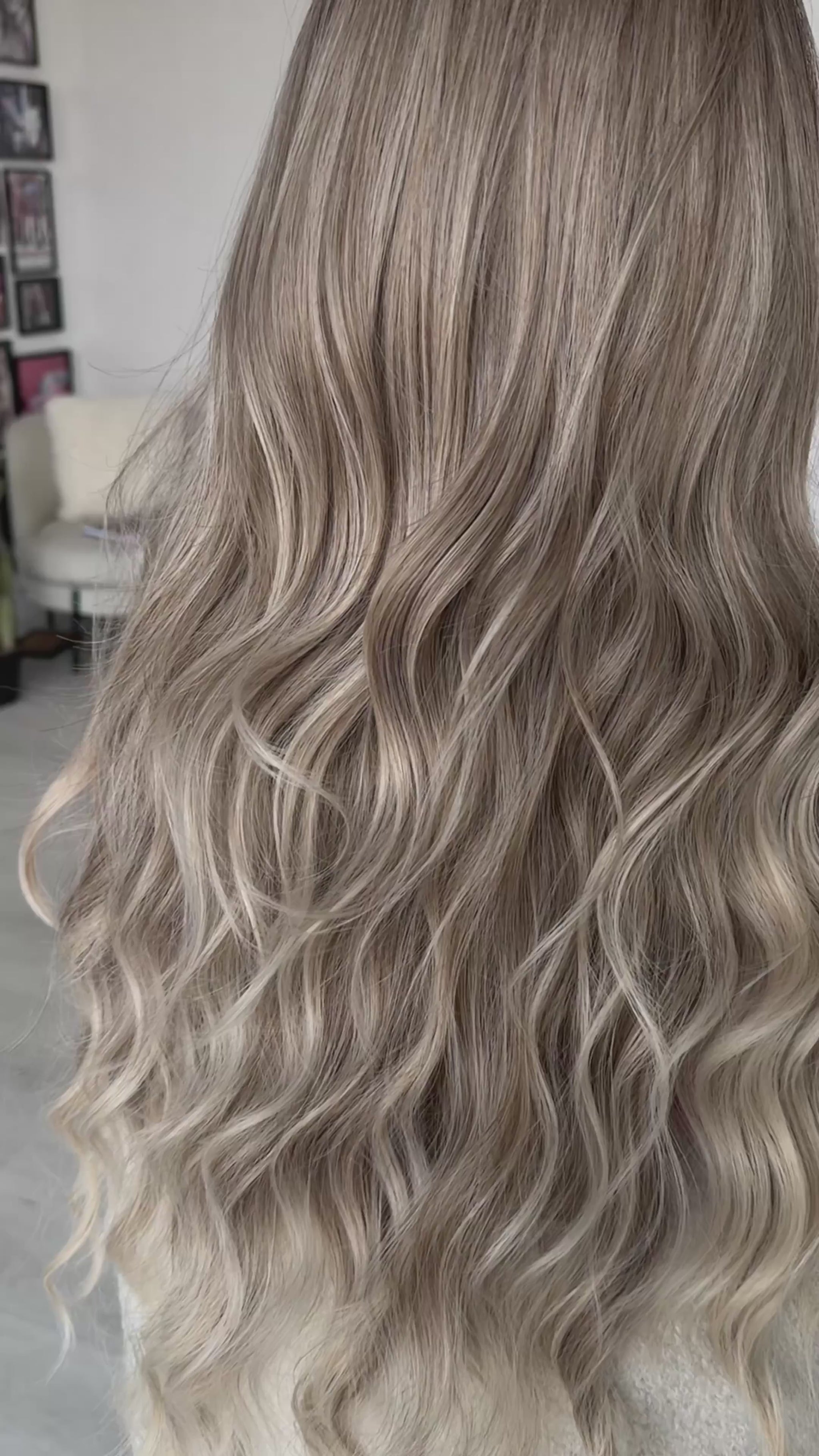 freedom t-part lace synthetic, heat safe, ash ombre hair colour