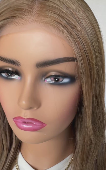 wonder synthetic, lacefront wigs with middle part, long layered hair. gold coast australia.