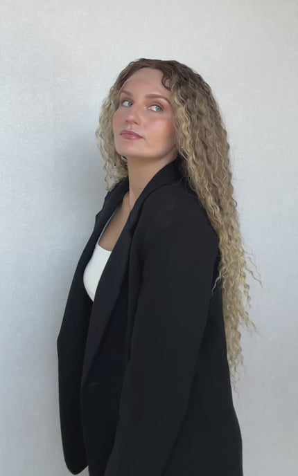 hope curly lacefront synthetic, long hair wig, heat safe, australia wigs/ synthetics.