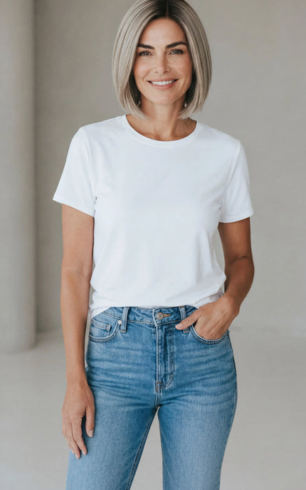 blonde bob length human hair lace front glueless wig in australia for women with hairloss, alopecia and chemotherapy.