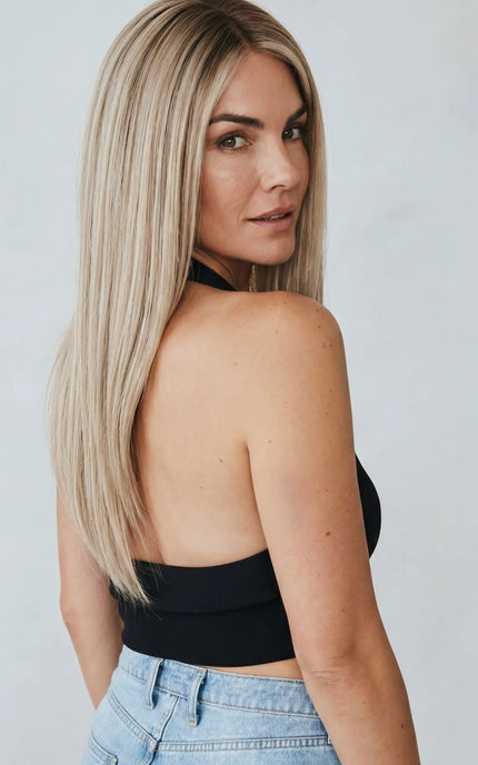 blonde ombre human hair lace front wig for women with hairloss.