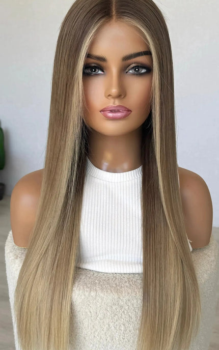 glueless blonde ombre human hair wig for medical hairloss in australia.