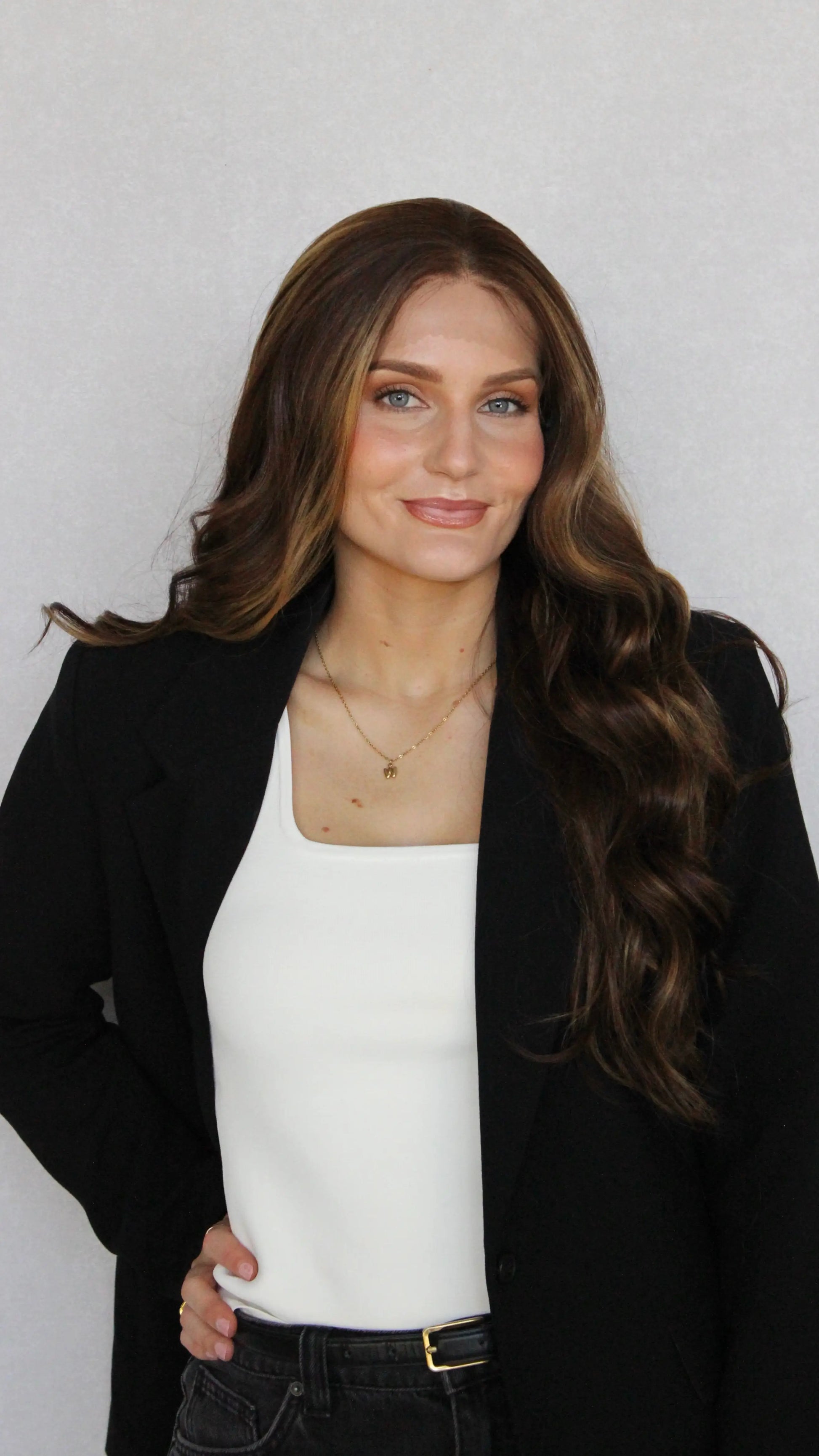 Long lacefront synthetic, dark red hair with highlights, heat safe synthetics. 