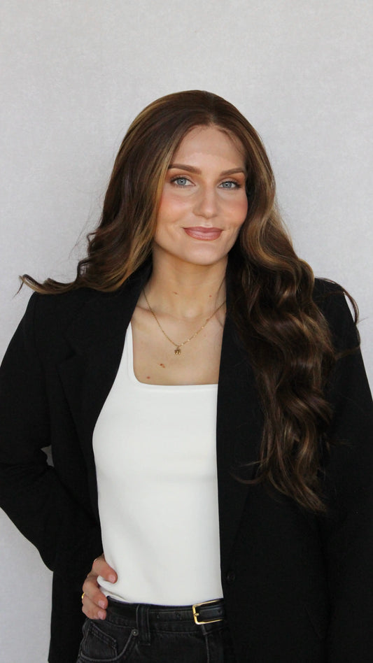 Long lacefront synthetic, dark red hair with highlights, heat safe synthetics. 