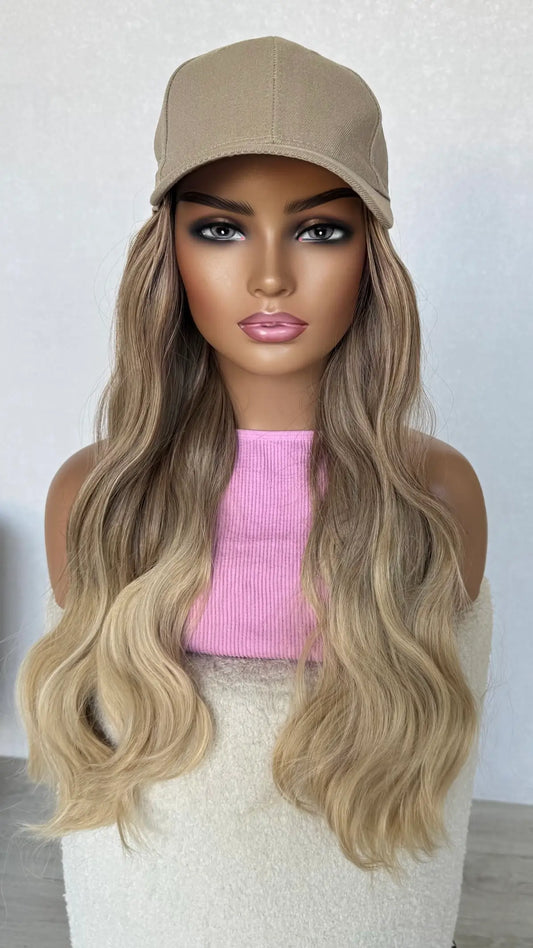 sandy blonde hat wig australia glueless wigs, heat safe.