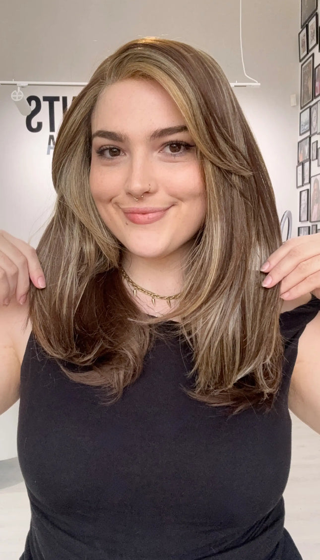 heat safe glueless wig, ready to wear, highlighted wig australia.