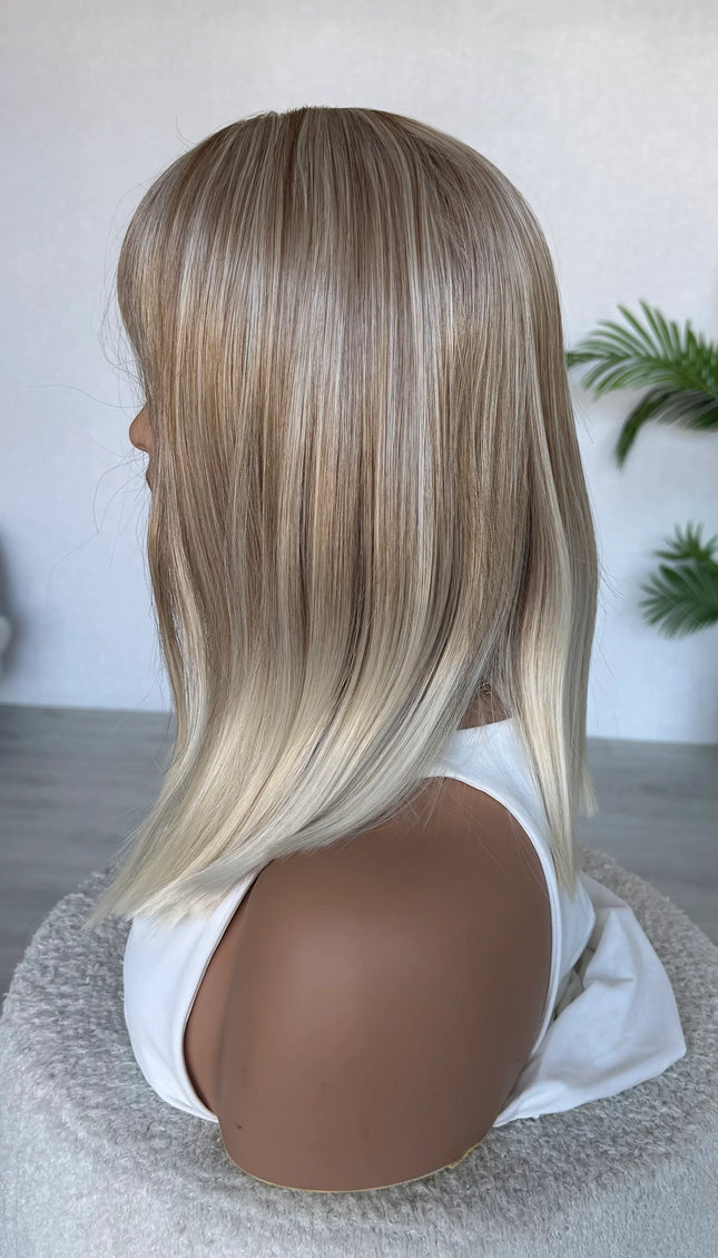 fringe synthetic side on heat safe glueless topper, gold coast australia.