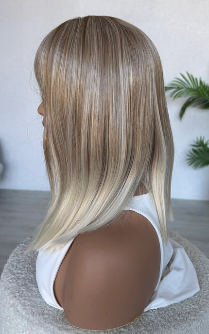 fringe synthetic side on heat safe glueless topper, gold coast australia.