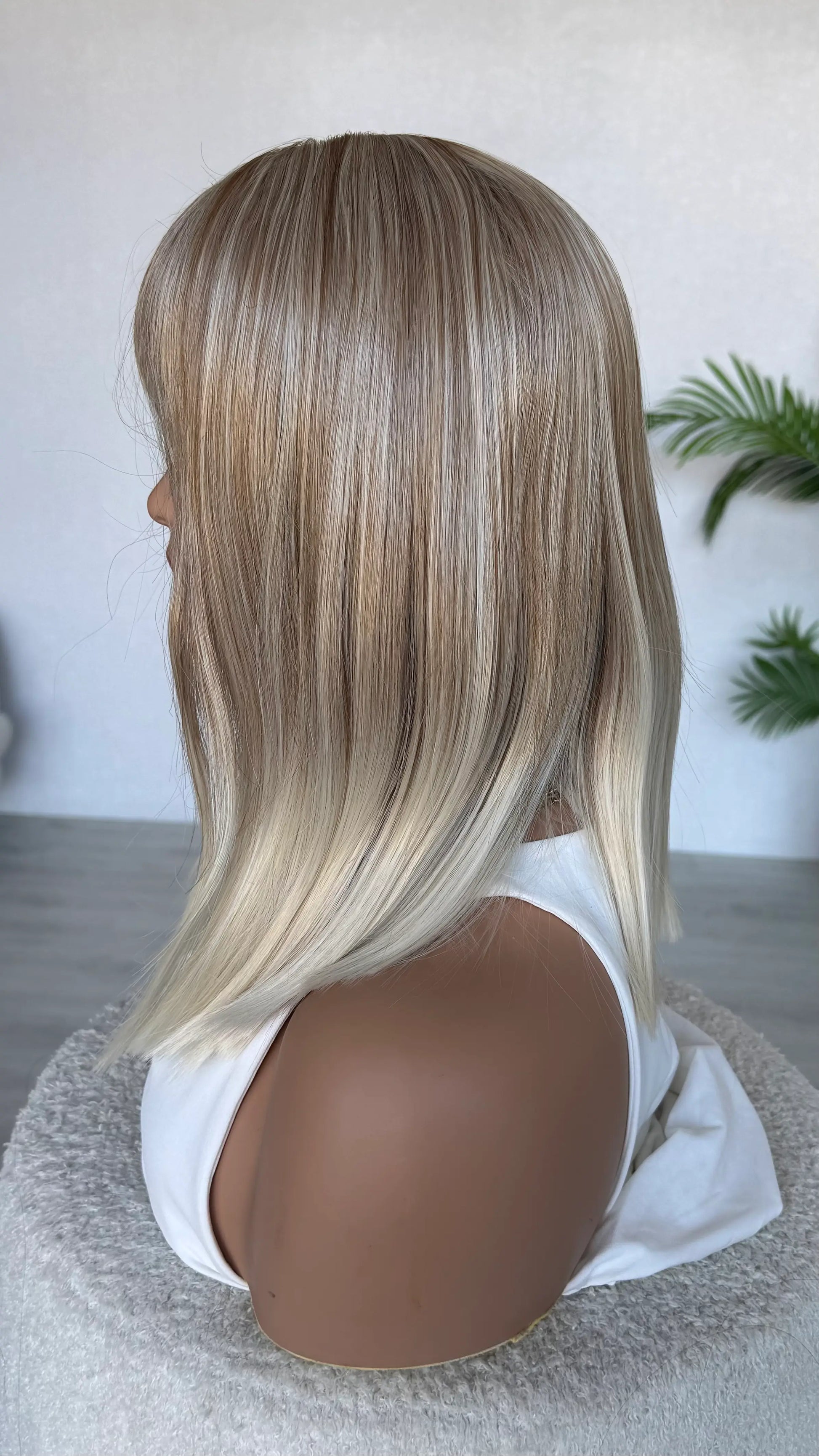 fringe synthetic side on heat safe glueless topper, gold coast australia.