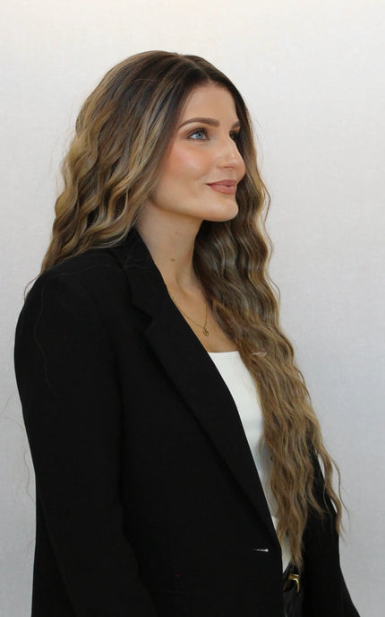 lacefront wig, half hair back, middle part, heat safe wig australia.