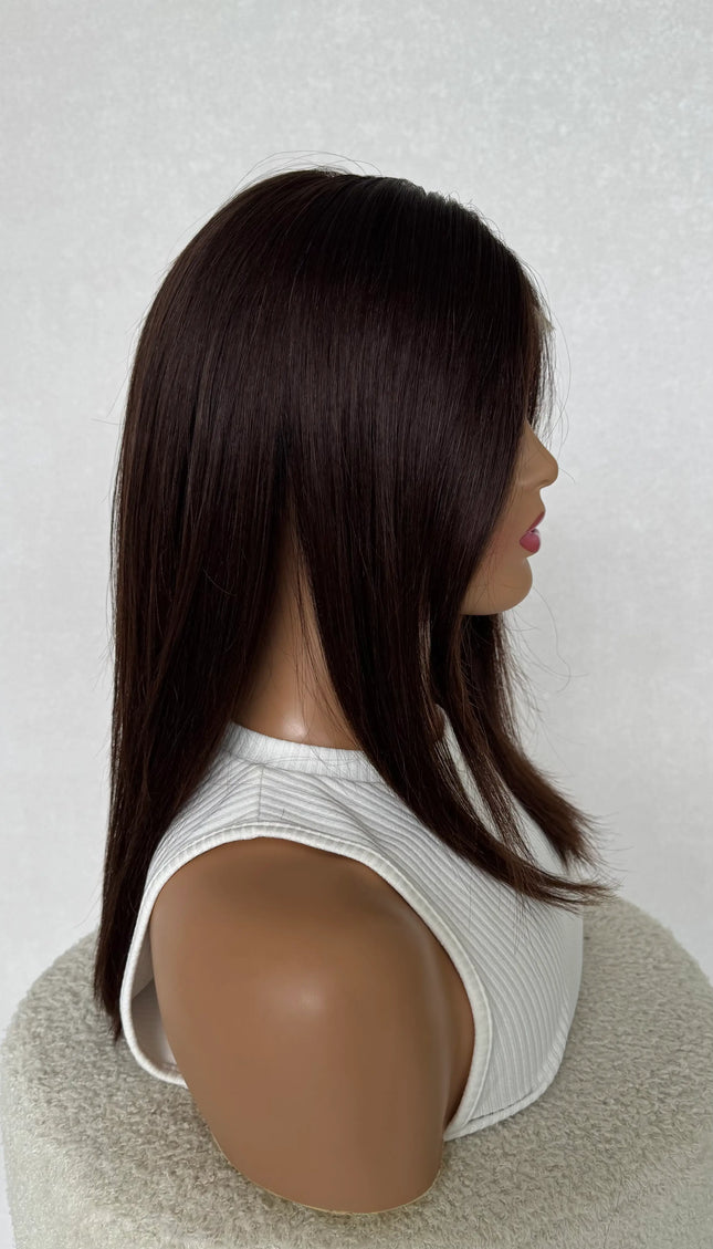 lace front human hair wigs for medical hairloss, natural and light weight.