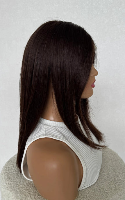 lace front human hair wigs for medical hairloss, natural and light weight.