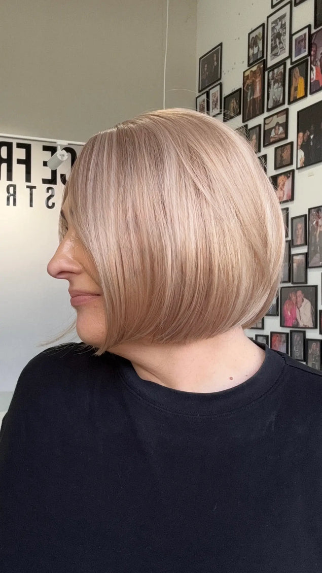 strawberry blonde short bob glueless synthetic wig, australia.