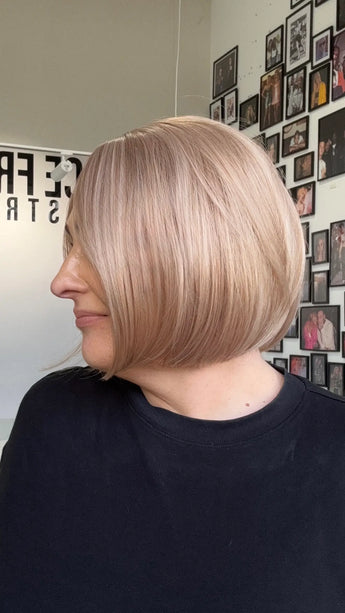 strawberry blonde short bob glueless synthetic wig, australia.