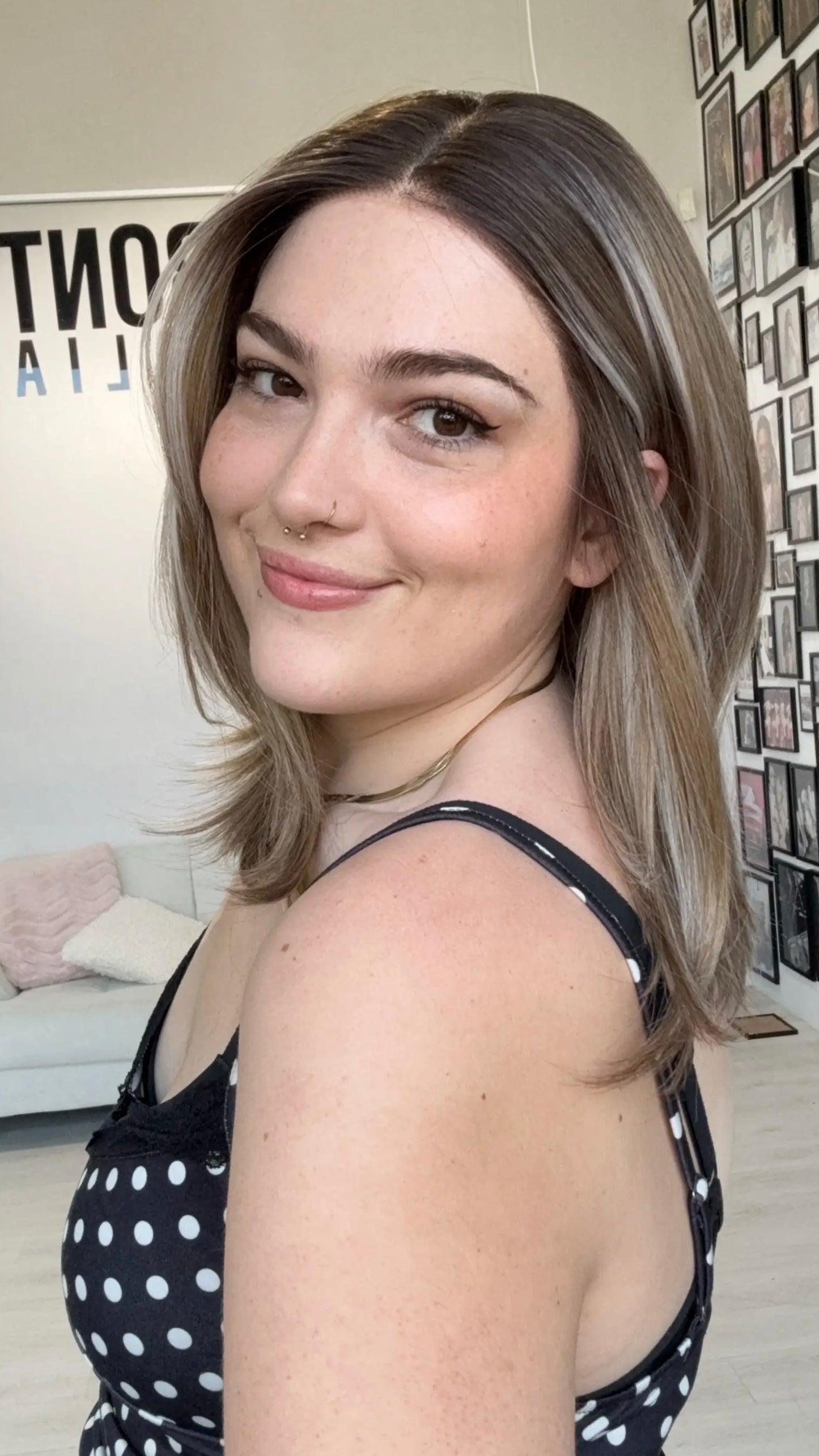 bronde colour, petite lace synthetic wig for hairloss, alopecia and chemotherapy.