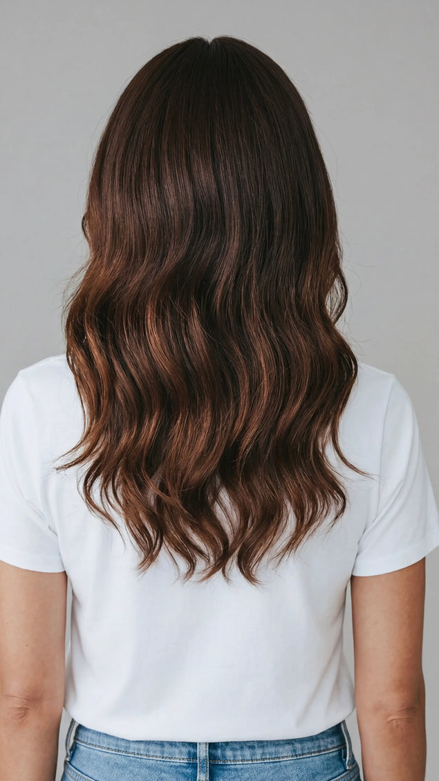 lace front natural looking brunette wig for women with alopecia, hairloss.