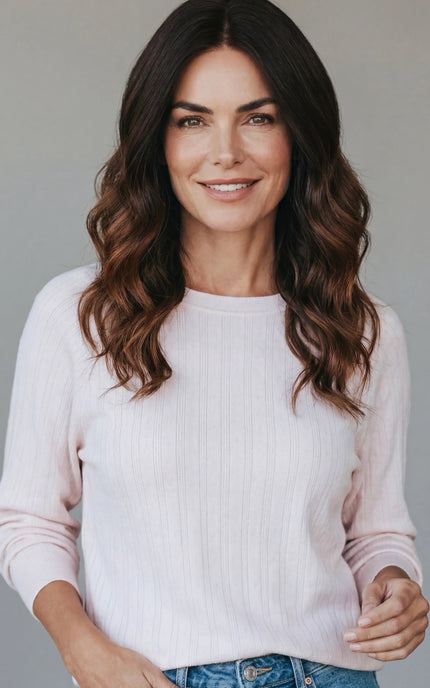 realistic human hair wig with lace front natural hairline, soft wavy brunette hair for women with hairloss, alopecia and going through chemotherapy.