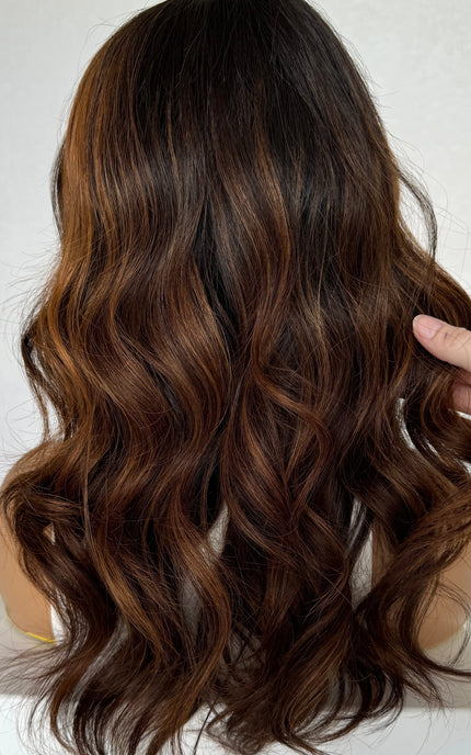 luxury human hair lace front glueless wig for hairloss and chemotherapy.