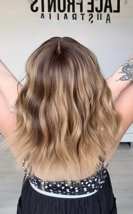 glueless, natural looking wavy bob synthetic with heat safe hair.