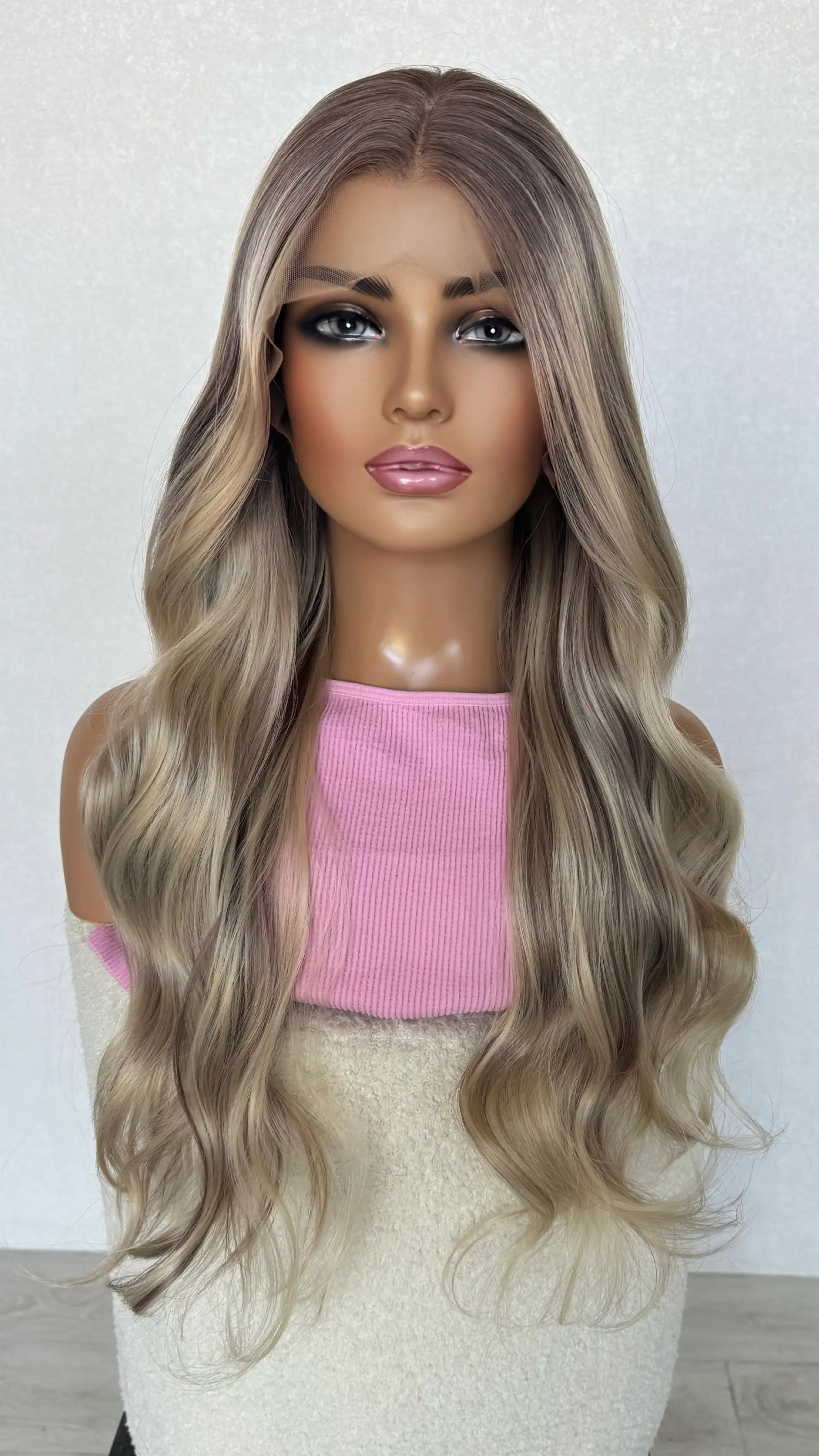 lacefront long wavy hair, gluless wig australia synthetic.