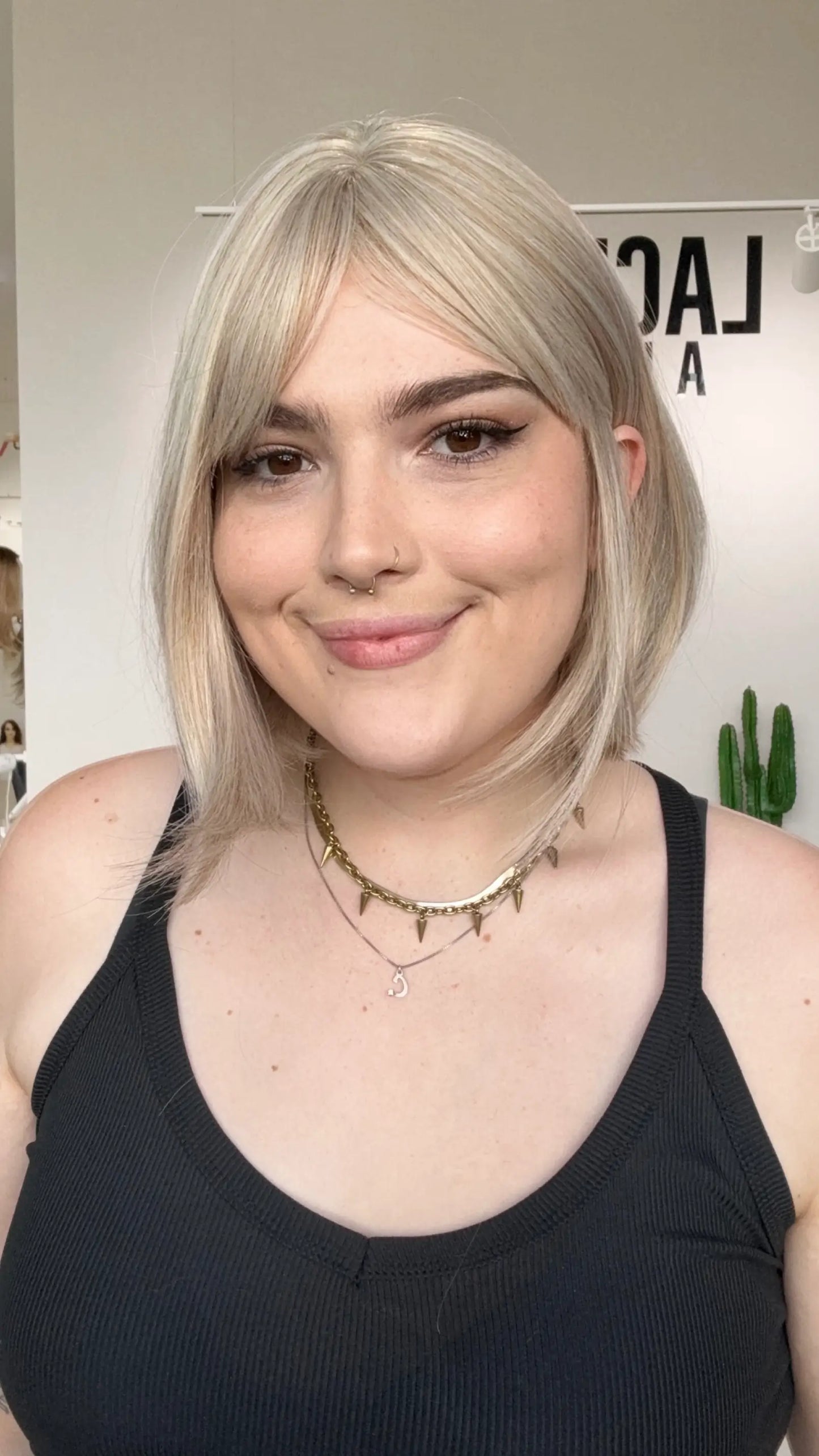 heat safe white blonde bob fringe synthetic wig, glueless wig, ready to wear, gold coast, australia.